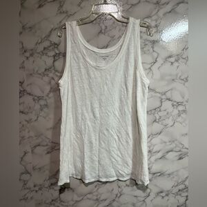 Eileen Fisher U-Neck Organic Linen Long Tank Size S/P
